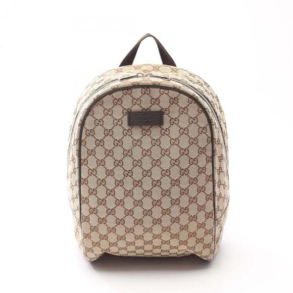 Gucci Handbags - GUCCI Brown Leather Backpack